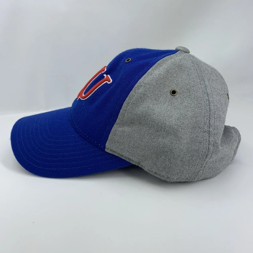 KU Kansas Jayhawks Hat Blue Gray Adidas Adjustable Strapback OSFA Baseball Cap